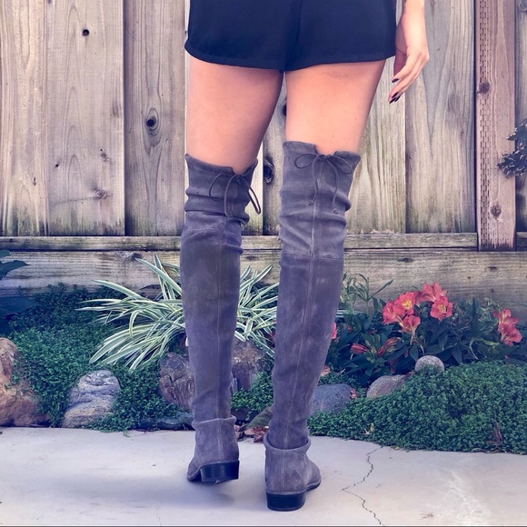 Stuart Weitzman Lowland Suede Over-The-Knee Boot - Picture 3 of 8